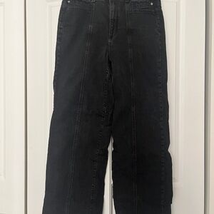 Classic, Wide Leg Black Women's Jeans